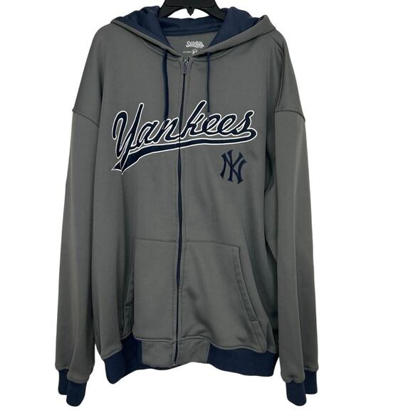 Stitches Other - Vintage Stitches New York Yankees Full Zip Hooded Full Zip Sweatshirt 2XL MLB
